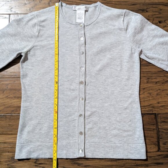 Cardigan sweater button up light grey size small - Picture 11 of 13